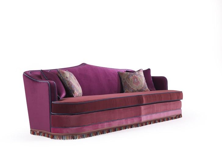 ETRO Home Interiors 3-х местный бархатный диван Amina E.ami.211.b - Вид №1