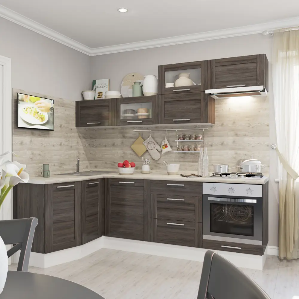 Дверь для шкафа Delinia «Фрейм тёмный» 45x92 см, ЛДСП, цвет коричневый Фрейм темный STLM-2206968 - Вид №2