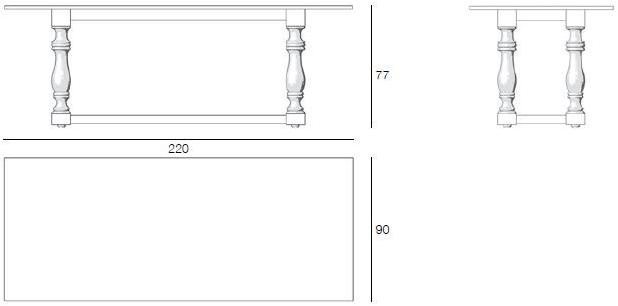 Il Giardino di Legno Прямоугольный обеденный стол из мрамора Mozaic Moza0477 - Вид №1