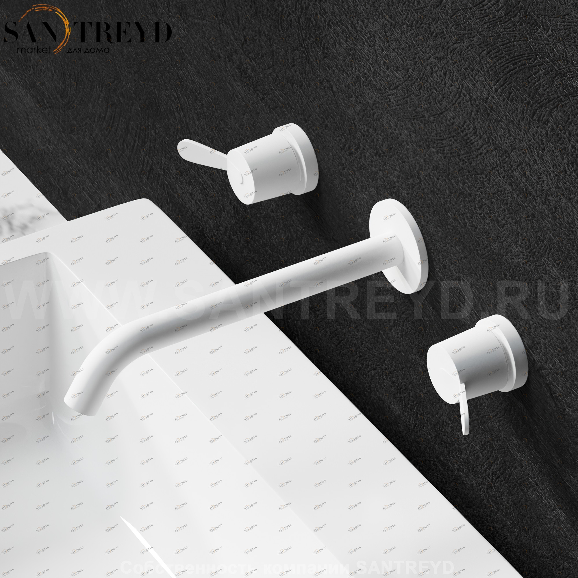 Смеситель FEZ 250 мм для раковины белый матовый Agape ARUB120250CZ