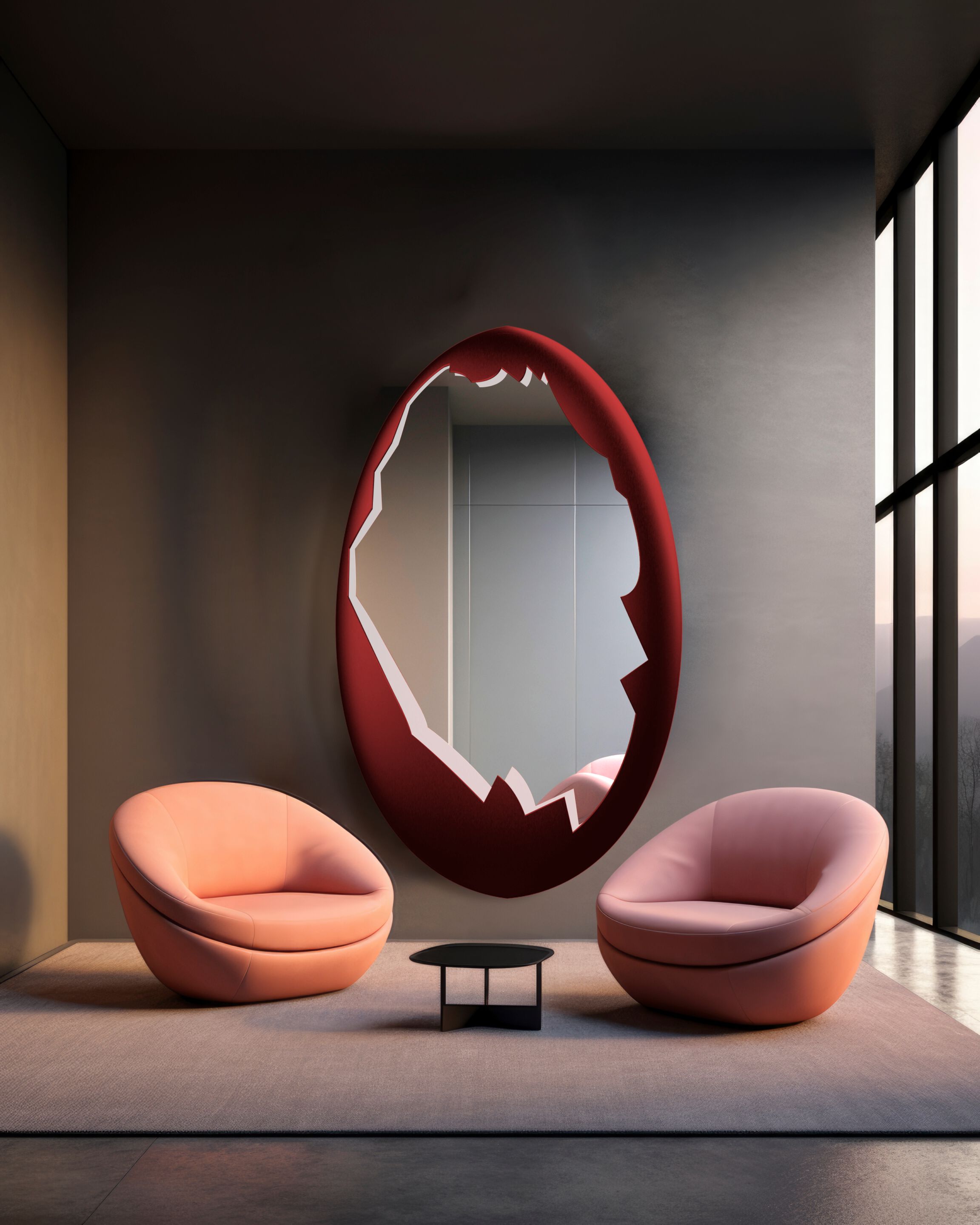 Овальное настенное зеркало SoldiDesign O-VOILA' ARCH-00011742 - Вид №1