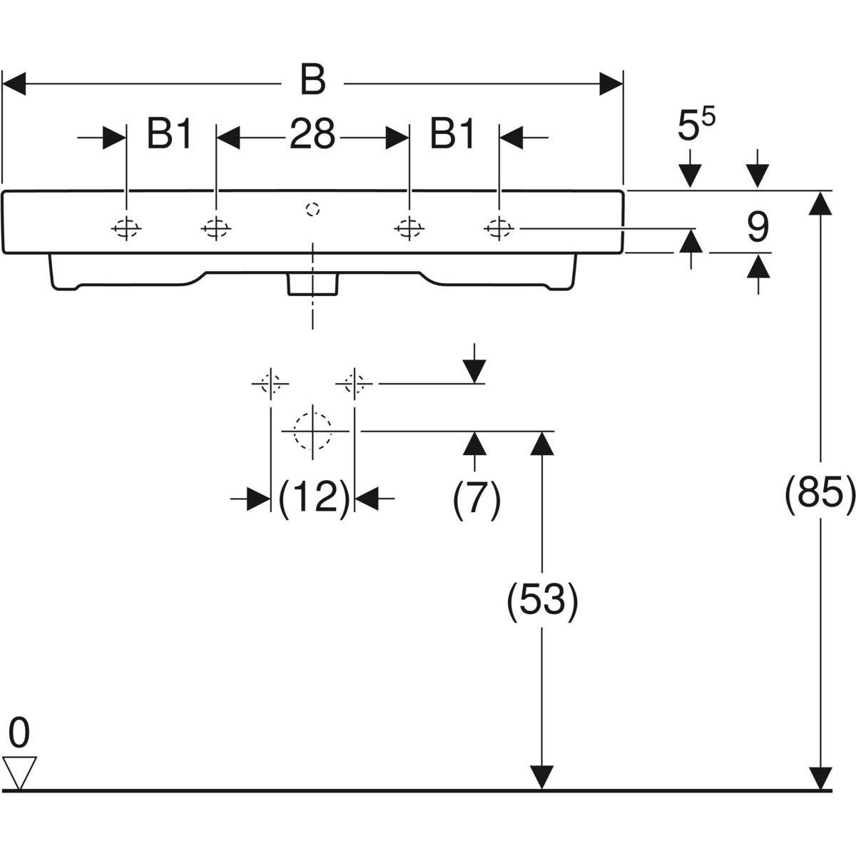 Прямоугольная столешница из керамогранита Geberit ICON ARCH-00131617 - Вид №8
