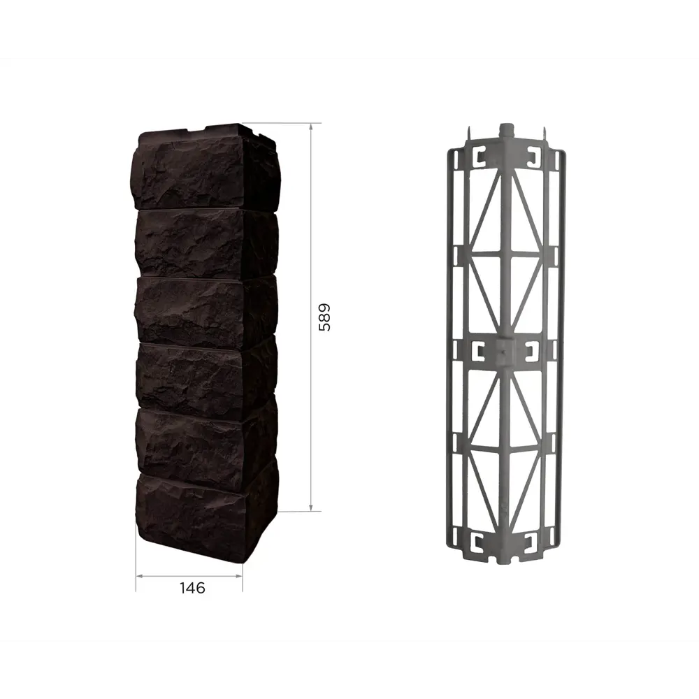 89355948 Угол наружный Fineber Скол цвет темно-коричневый STLM-1407421  - Вид №4