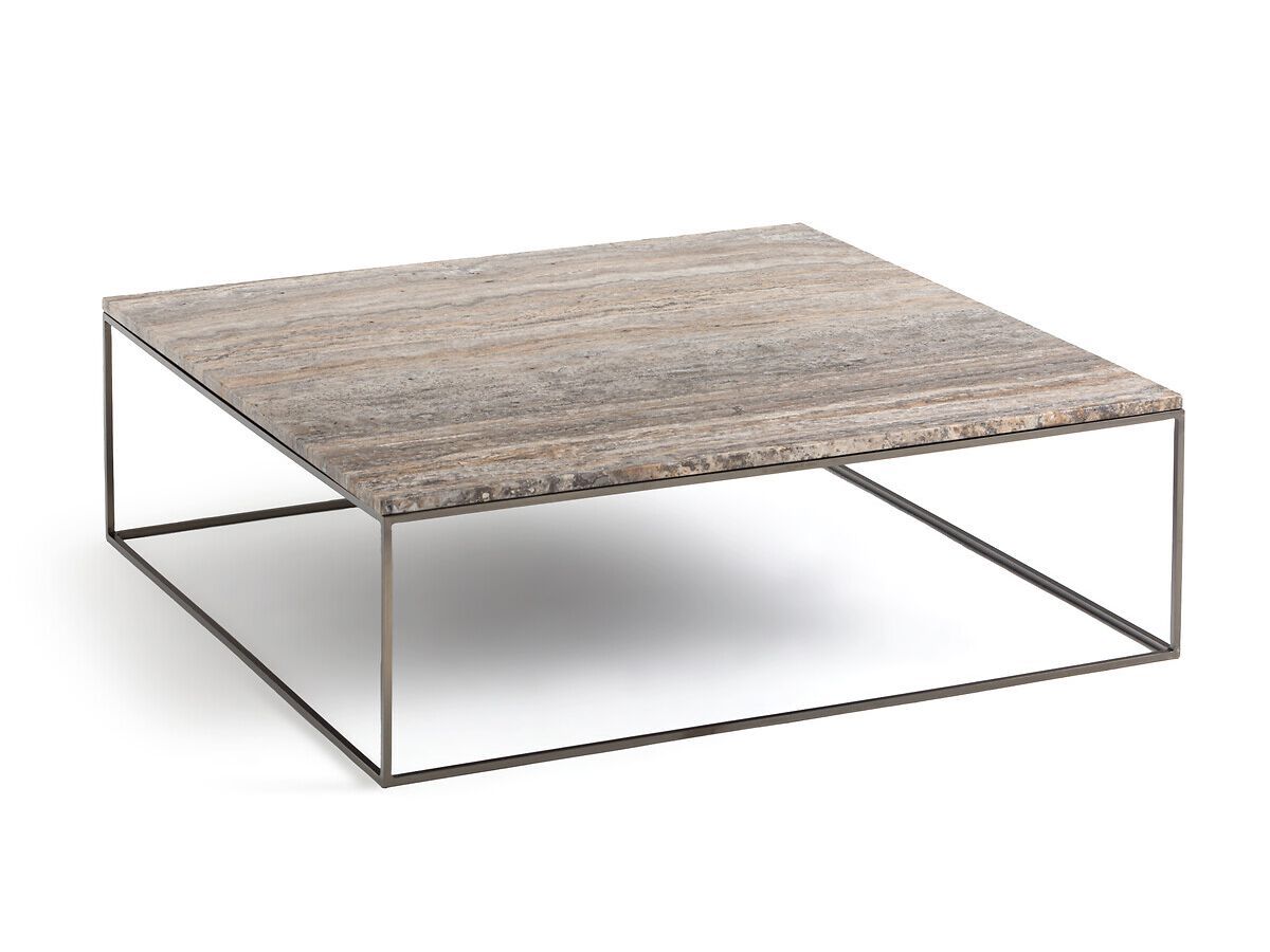 Низкий квадратный журнальный столик из травертина AMPM махаут ARCH-00035186