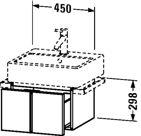 VE610307575 Vero Тумбочка подвесная Лен, декор Duravit - Вид №2