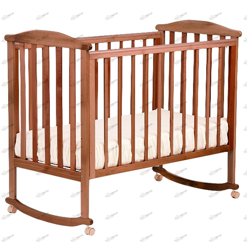 Детская кроватка без ящика "Лютик" светлый орех ФАБРИКА ЛЕЛЬ  338454 Коричневый Santreyd 