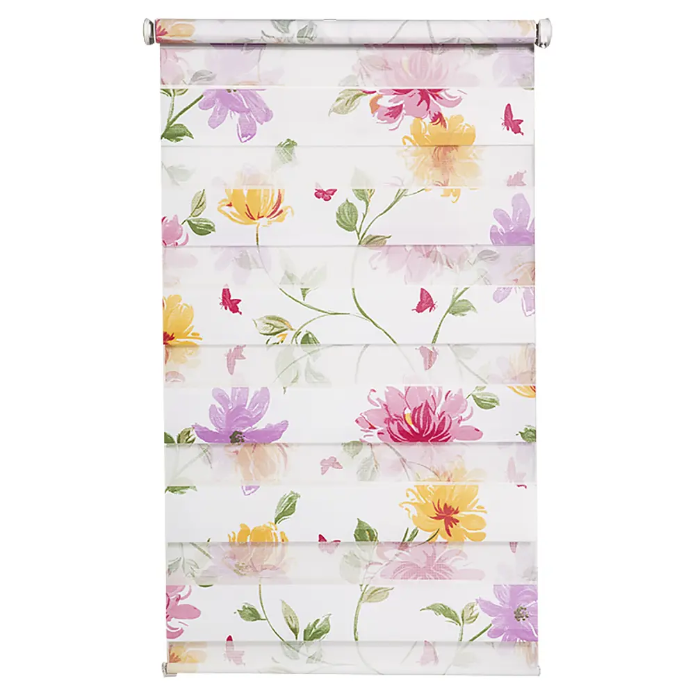 Штора рулонная День-ночь 48х160 см, цвет пионы GARDENA STLM-2083507