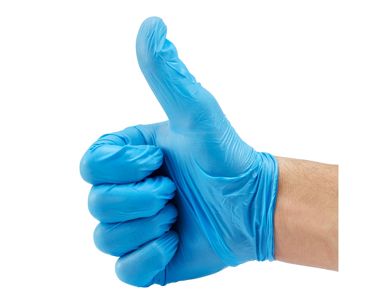 TRN567 Винилнитриловые перчатки, синие, размер M, 100 шт./упаковка Merida  - Вид №3