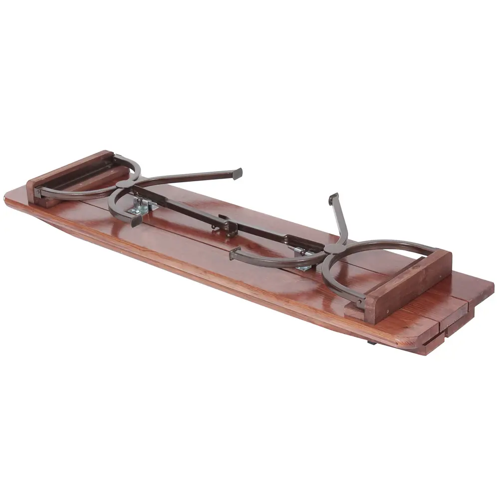 Скамья Naterial Тироль складная 148х35х48 см сталь/дерево темно-коричневая STLM-2139166 - Вид №8