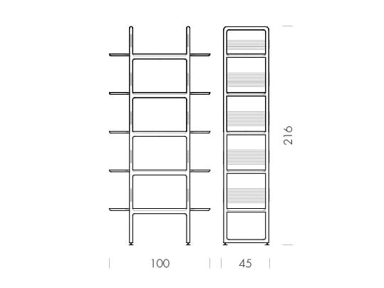 Двухсторонний книжный шкаф из дуба Gazzda MUSE ARCH-00032001 - Вид №14