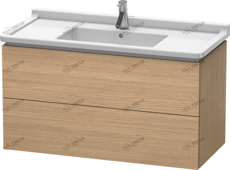 LC626605252 L-Cube Тумбочка подвесная Европейский дуб, декор Duravit