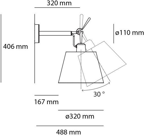 Artemide Настенный светильник из сатина Tolomeo sun-id-1461890 - Вид №6