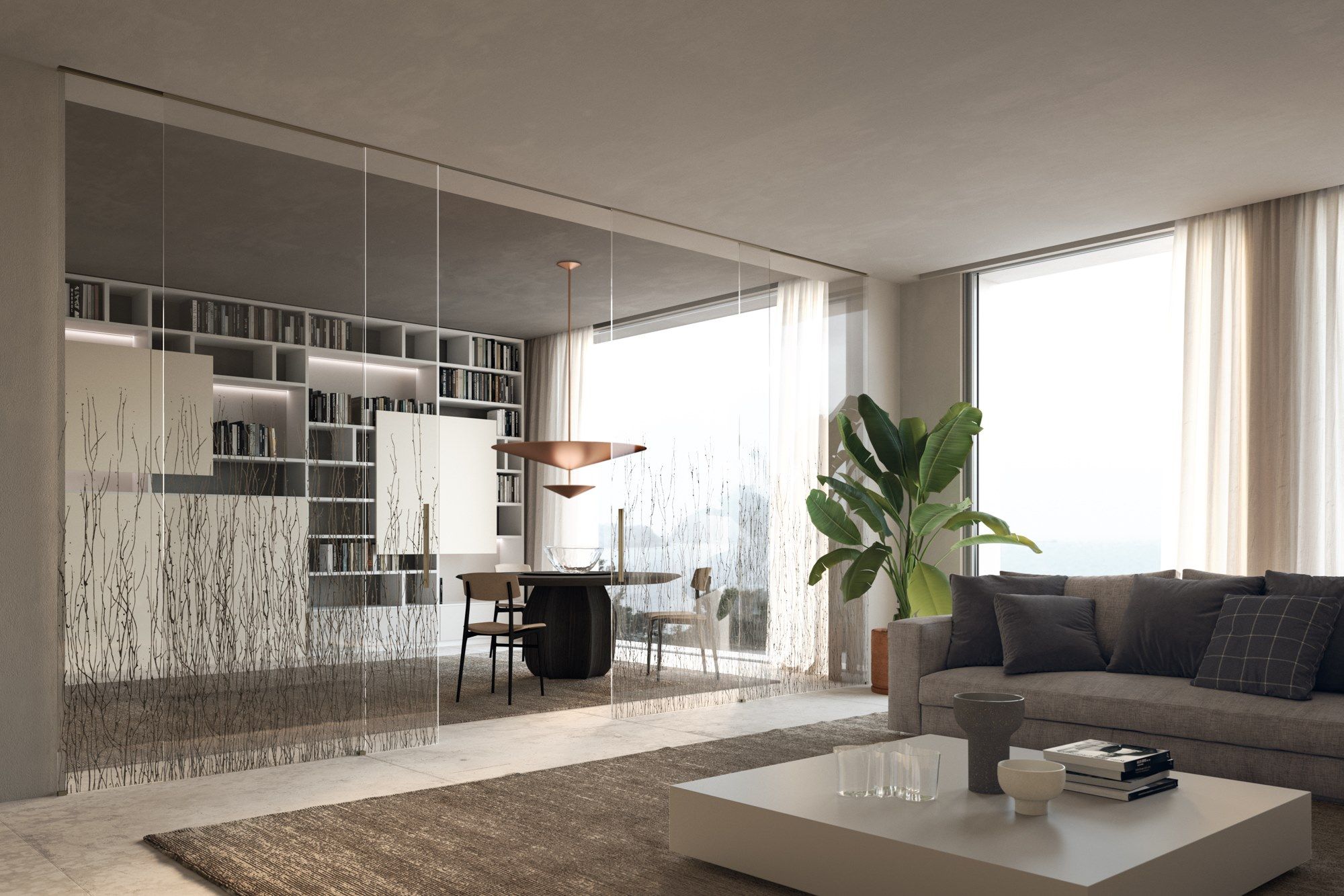 Раздвижные стеклянные двери HenryGlass VITRA ARCH-00075950 - Вид №5