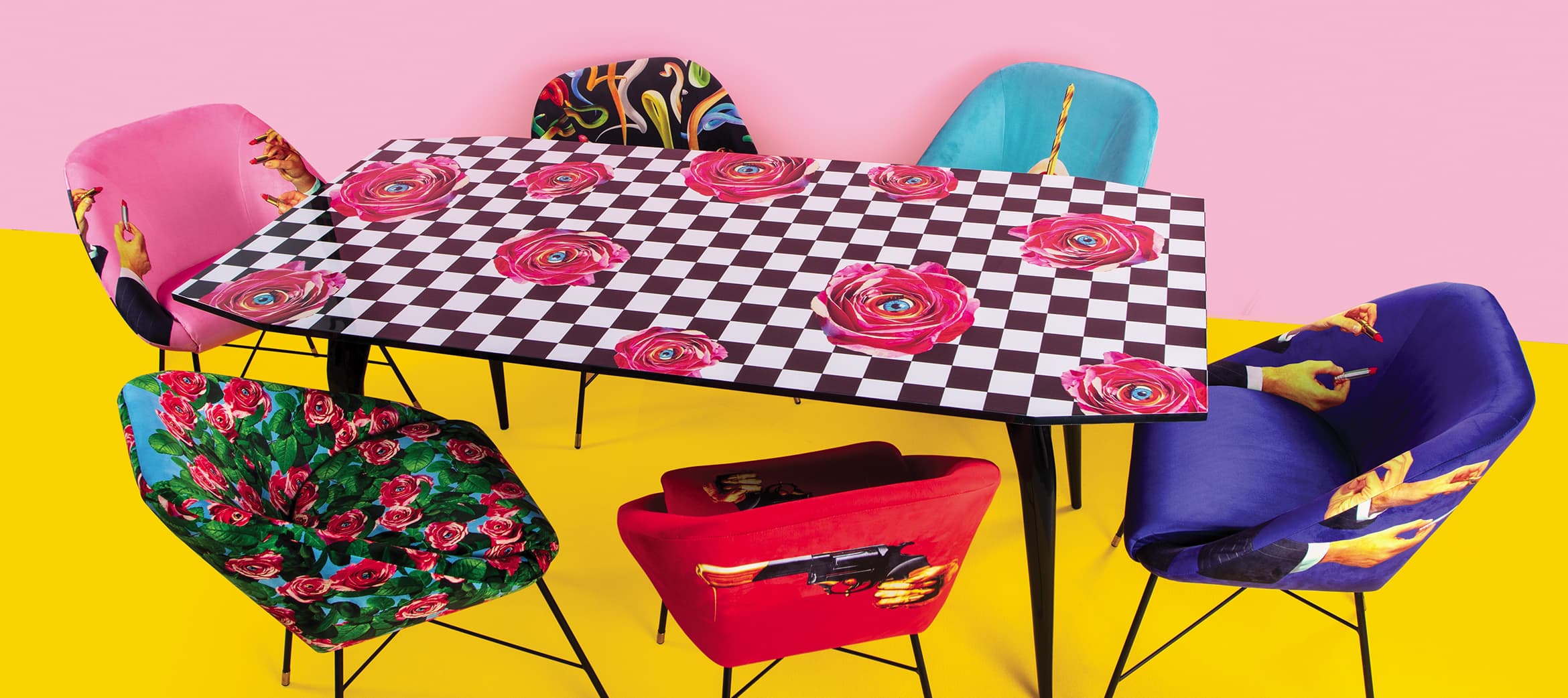 Мягкий тканевый стул с подлокотниками Seletti Seletti wears Toiletpaper ARCH-00063754 - Вид №6