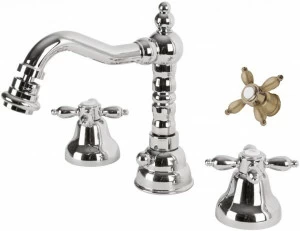 Смеситель на биде на три отверстия с донным клапаном CEZARES NOSTALGIA-BBS2-02