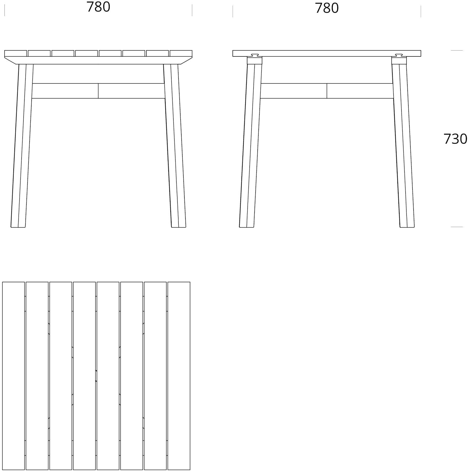 Nikari Садовый стол из дуба квадратный Arkipelago sun-id-1475510 - Вид №1