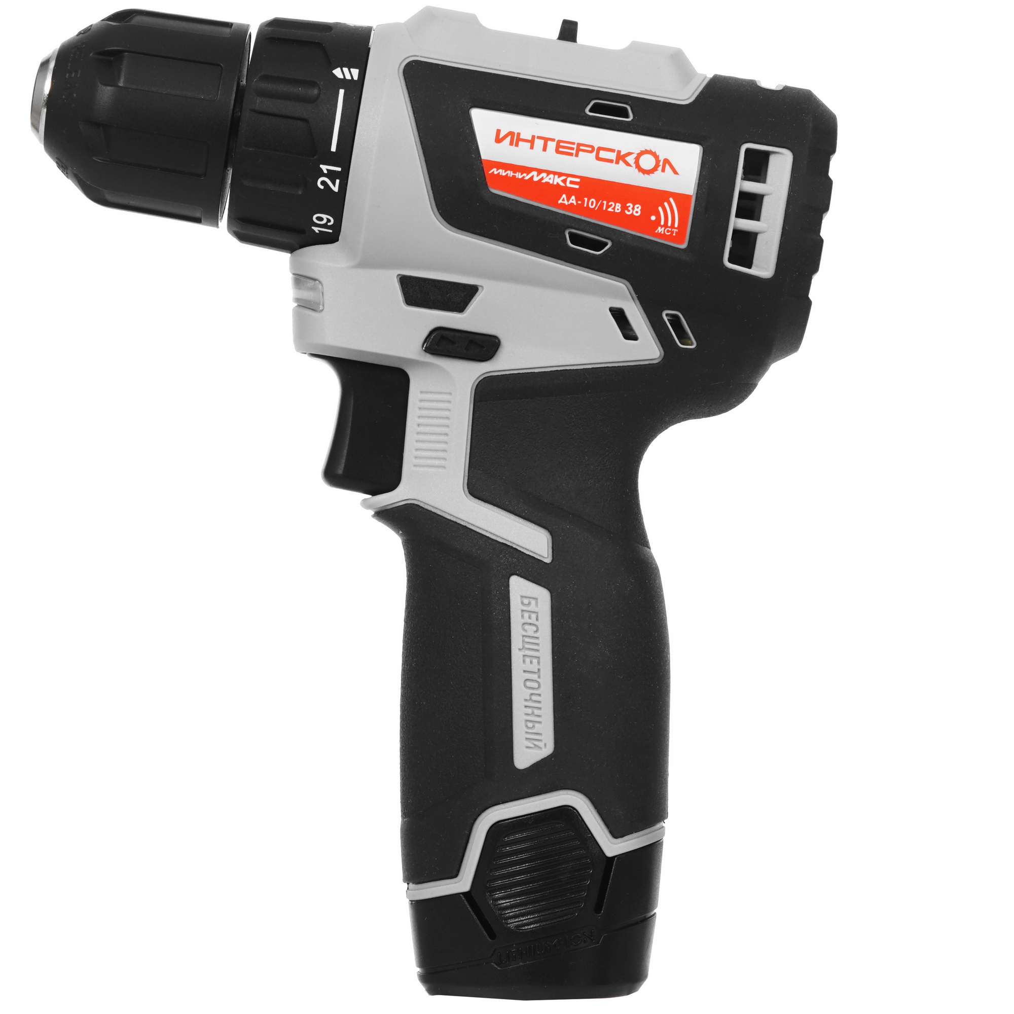 Дрель-шуруповерт Интерскол ДА-10/12ВК МиниМАКС АПИ-Т 12V 9029461 STDN-0054501