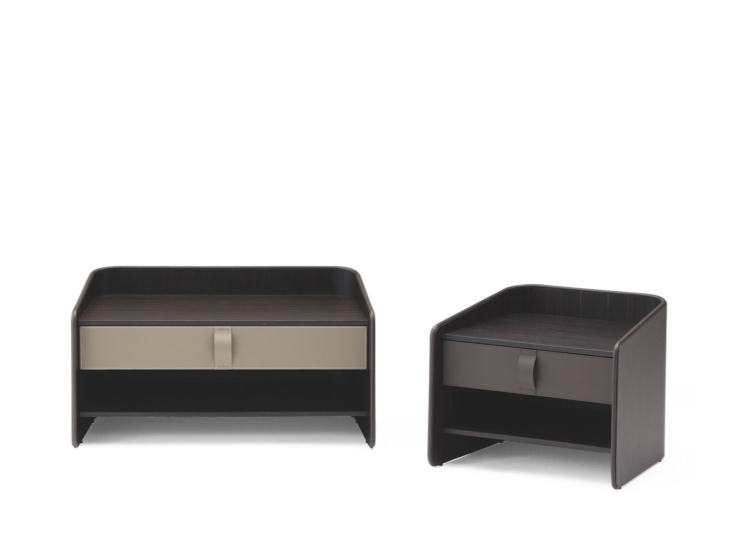 Прямоугольная кожаная прикроватная тумбочка Flou джентльмен ARCH-00055031 - Вид №1