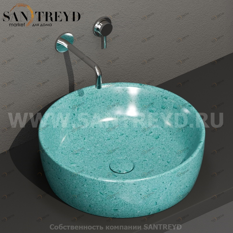 GE048GT Накладная раковина на столешницу  круглая Ceramica Globo GENESIS