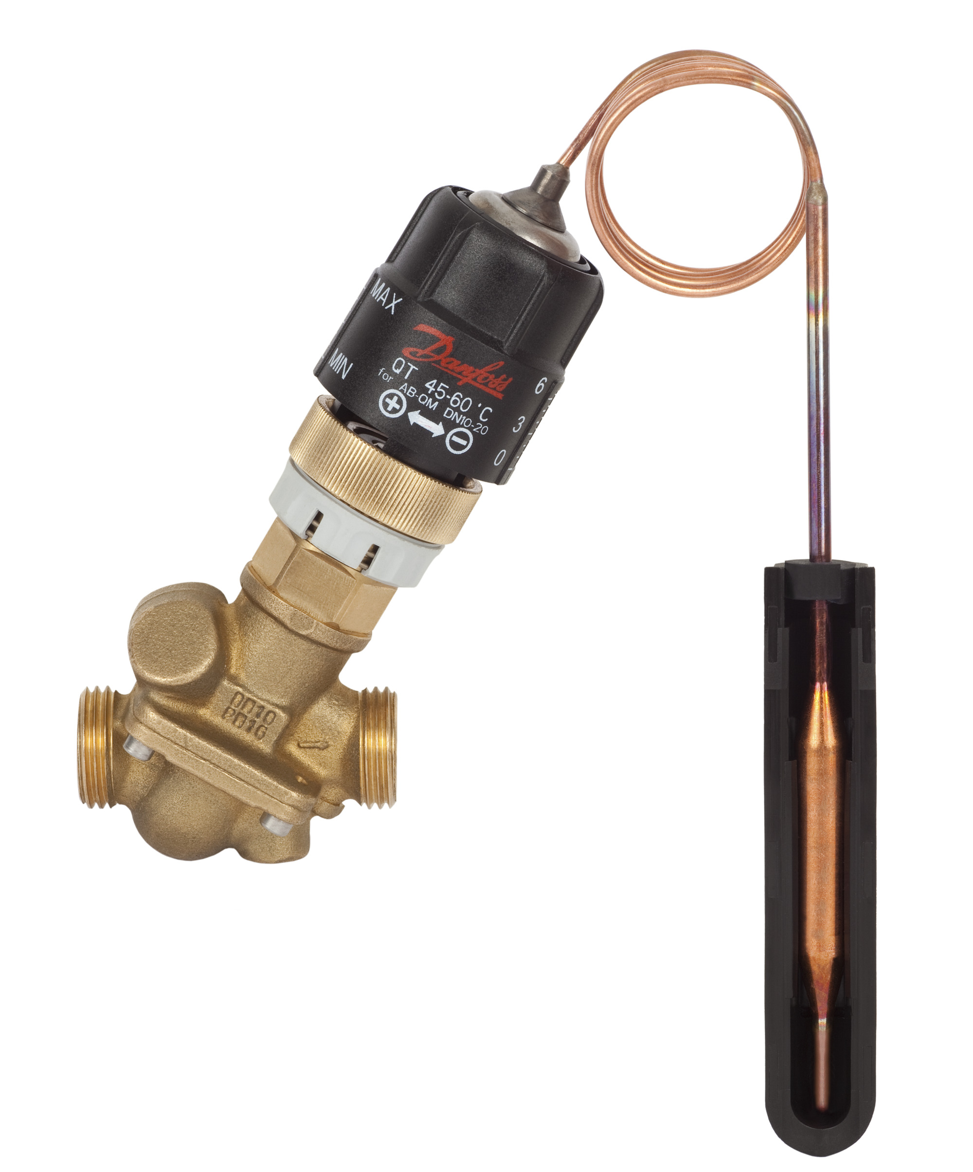 Danfoss Термостатические элементы для клапанов AQT QT термоэлемент 45-60 C, для AQT DN10-20 003Z0382  - Вид №3