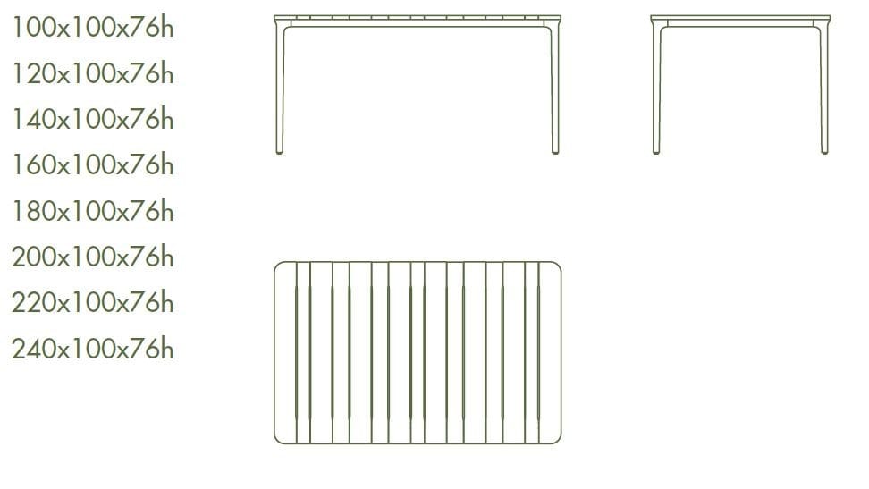 Прямоугольный садовый стол из тикового дерева Sovet Italia ARCH-00085162 - Вид №12