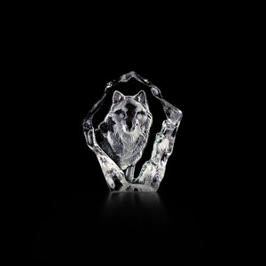 88128 Скульптура из прозрачного хрусталя "Волк", 50/65 мм. Maleras