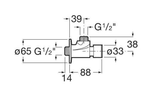 Металлическая розетка для воды Roca Instant ARCH-00021011 - Вид №1