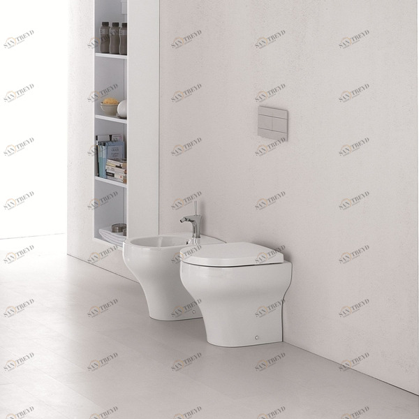 03CL Приставной унитаз напольный Белый Olympia Ceramica CLEAR Италия