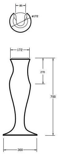 For9co01 Напольная раковина стоящая прямоугольная Olympia Ceramica Formosa 2.0 - Вид №3