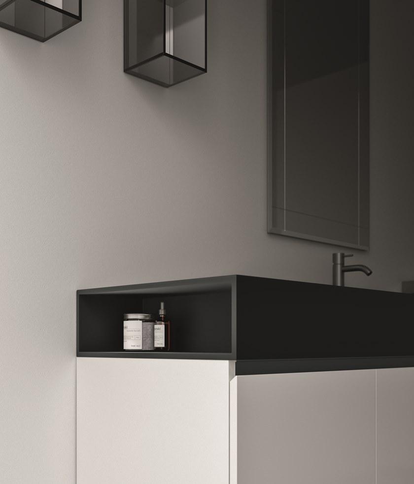 Cerasa Подвесная тумба под умывальник из ламината с зеркалом Nerolab sun-id-1346621 - Вид №3