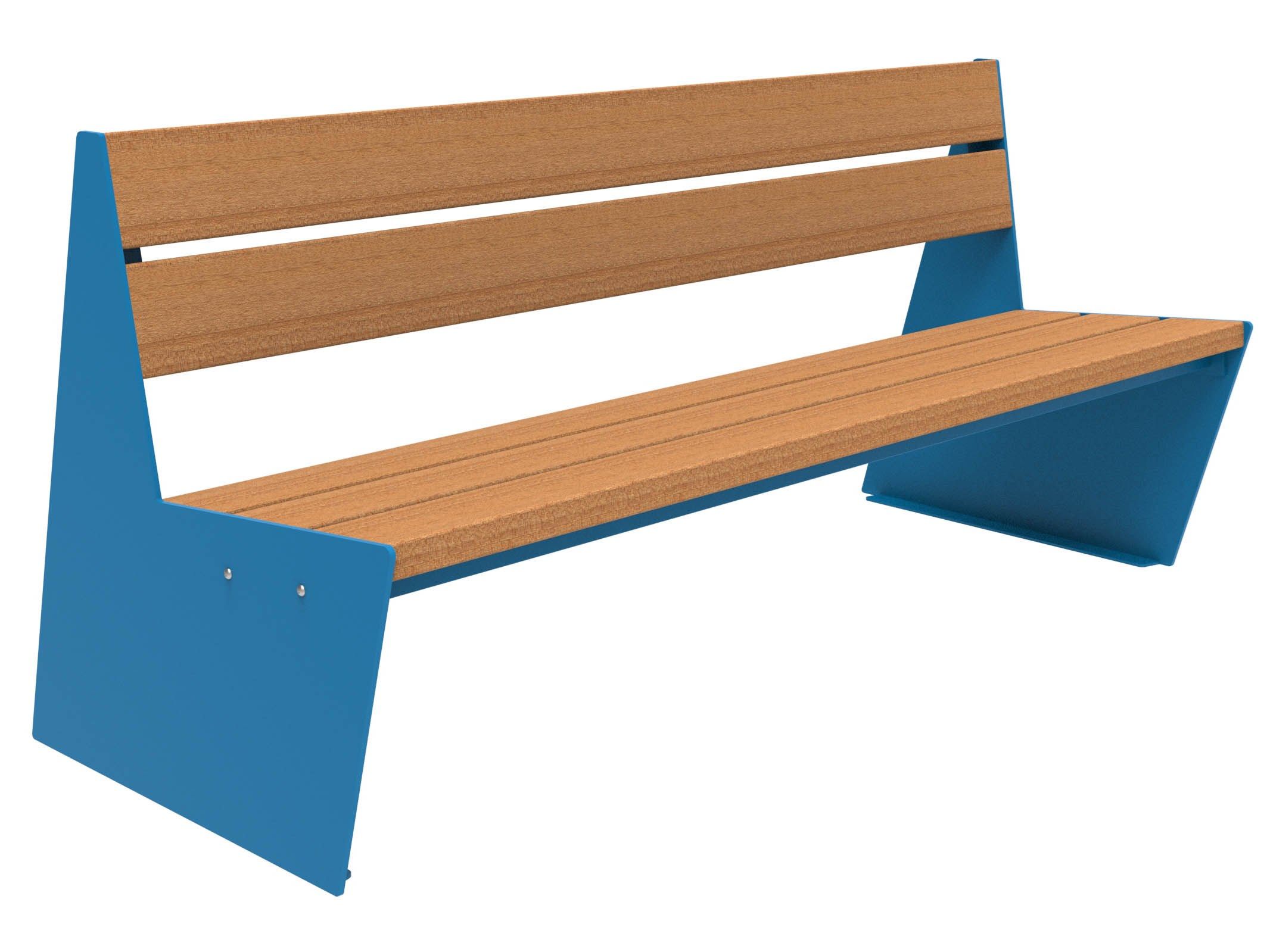 Скамья из окуме со спинкой Lazzari Sharp ARCH-00087617 - Вид №30