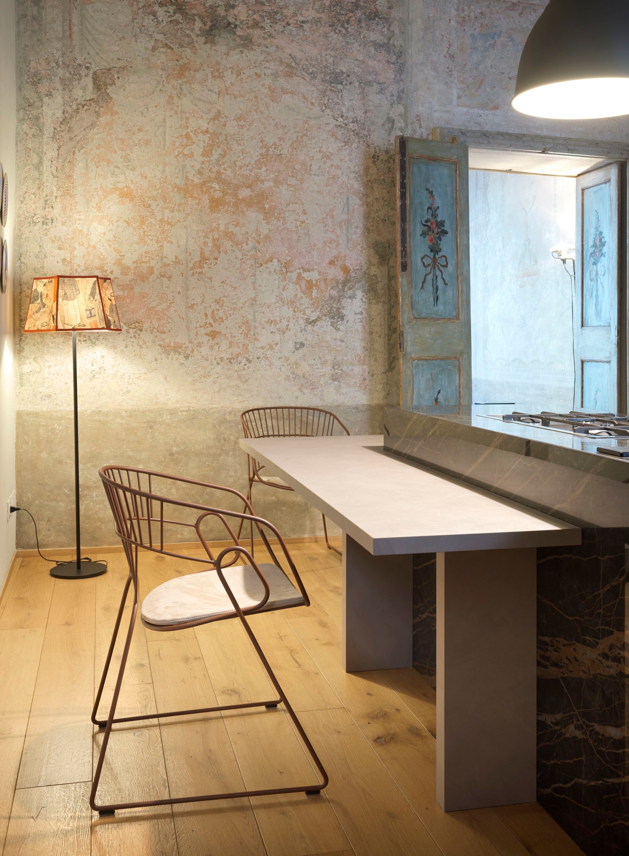 Стальной стул с подушкой сиденья SITIA JAPAN ARCH-00051016 - Вид №6