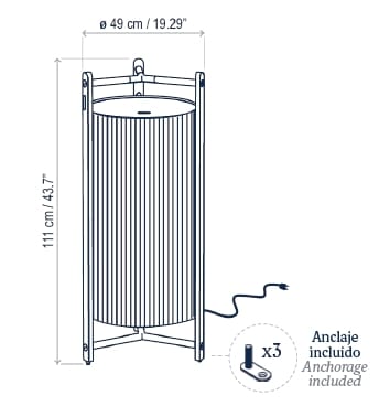 Деревянный светодиодный светильник с регулируемой яркостью Bover Kando ARCH-00017385 - Вид №3