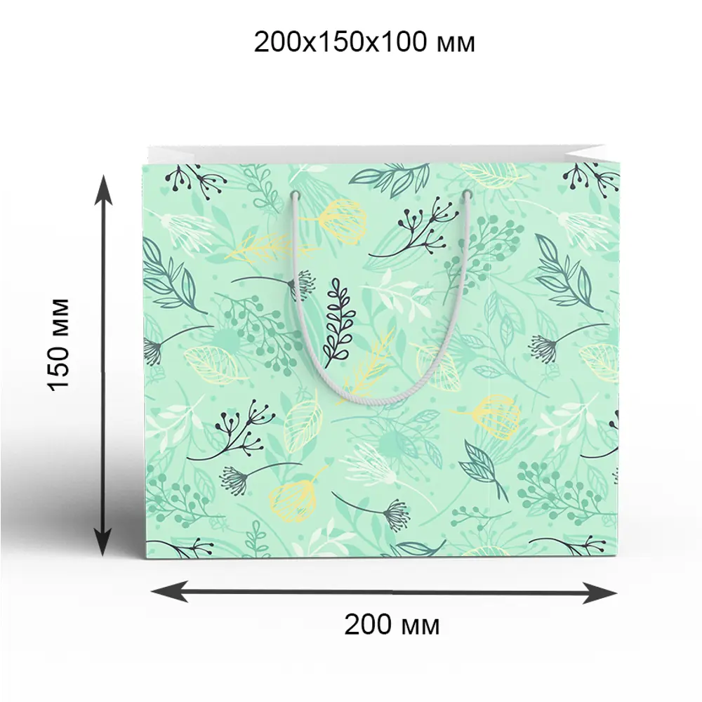 Пакет подарочный нежность 20x15 см цвет голубой Симфония STLM-2060325 - Вид №1