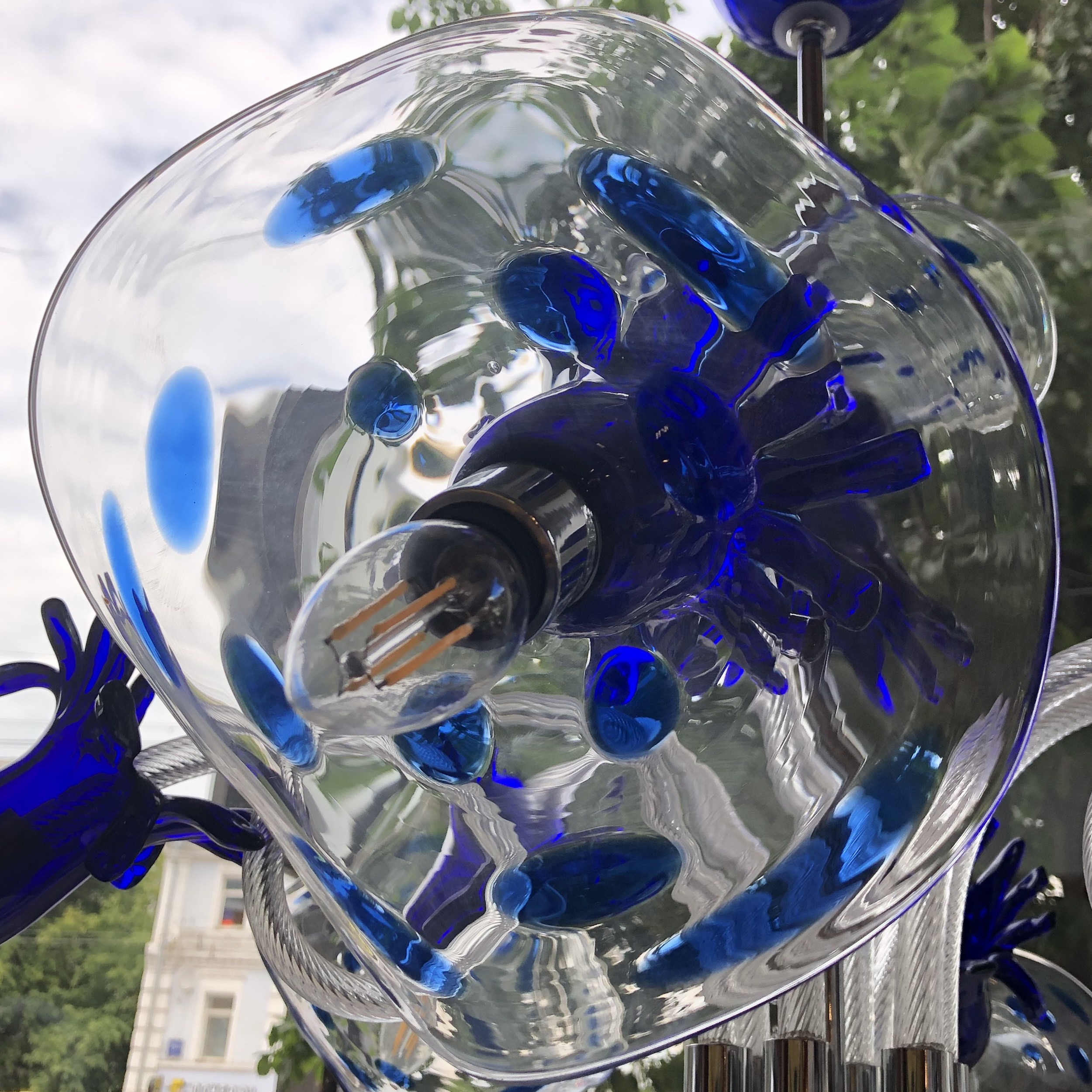 De Majo Venedig Pom Pon/K6 crist-blu 0VENE0K60 люстра подвесная 57805 - Вид №1