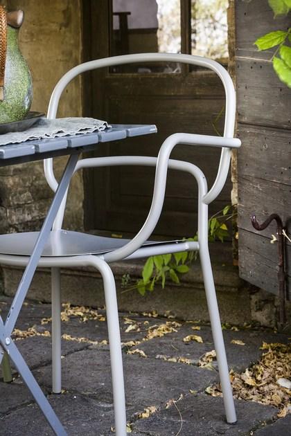 CHAIRS & MORE Стул из лакированного металла с подлокотниками Moyo sun-id-1467028 - Вид №10