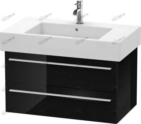 XL635204040 Тумбочка подвесная X-Large #XL6352 800 x 468 мм Черный глянцевый лак Duravit