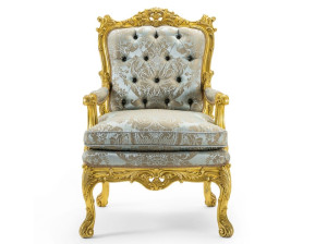 Тканевое кресло с подлокотниками