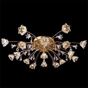 Потолочная люстра Eurosvet 4928/17 золото/бело-голубой EUROSVET ДИЗАЙНЕРСКИЕ 182510 Золотой