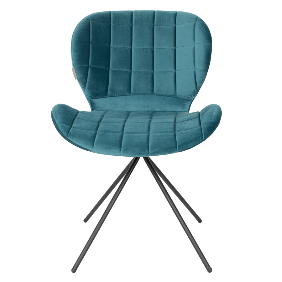 Стул OMG Velvet бирюзовый Zuiver 1100366 - Вид №2
