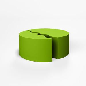 Круглый модульный пуф с пенопластовым покрытием