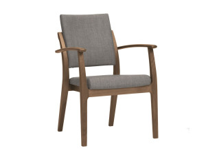 Штабелируемый тканевый стул с подлокотниками