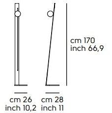 Midj Торшер из окрашенного металла с отраженным светом Suspense sun-id-1449251 - Вид №3