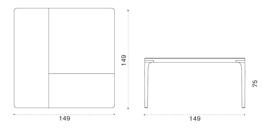 Квадратный садовый стол из керамогранита Ethimo ARCH-00084805 - Вид №16