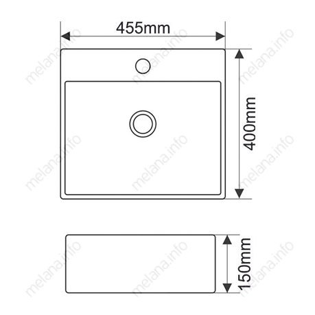 Накладная раковина melana mln-a117 A117-803 - Вид №1