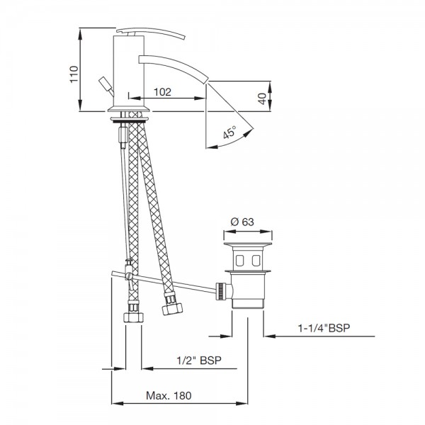 SIG-ABR-41213B Смеситель для биде Artize Signac Античная бронза  - Вид №1