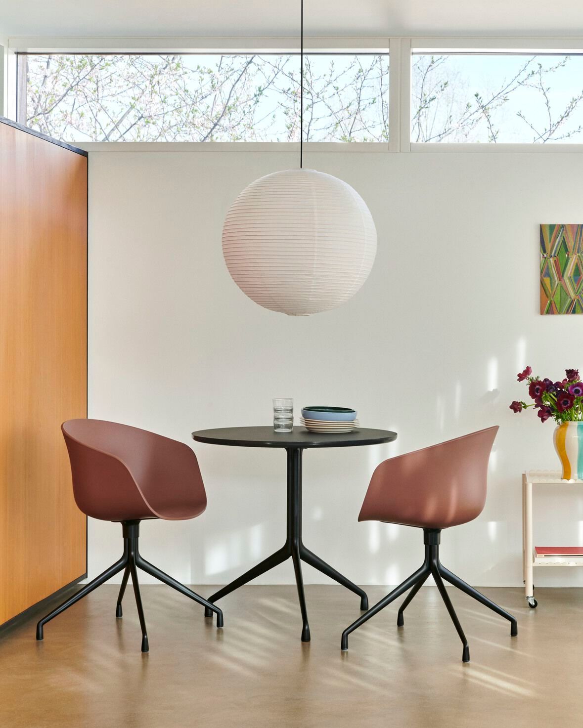 Рециркулированный Пластиковый поворотный стул с подлокотниками Hay About a Chair ARCH-00070706 - Вид №1