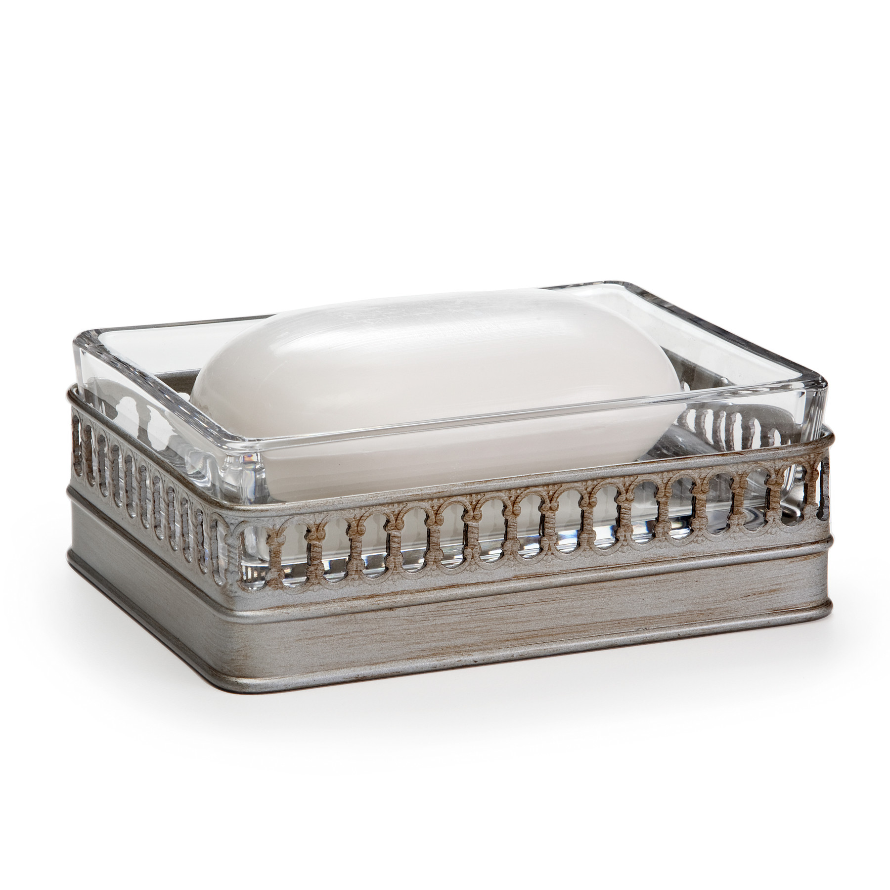 51265 Серебряная мыльница Galleria со стеклянной вставкой Labrazel 