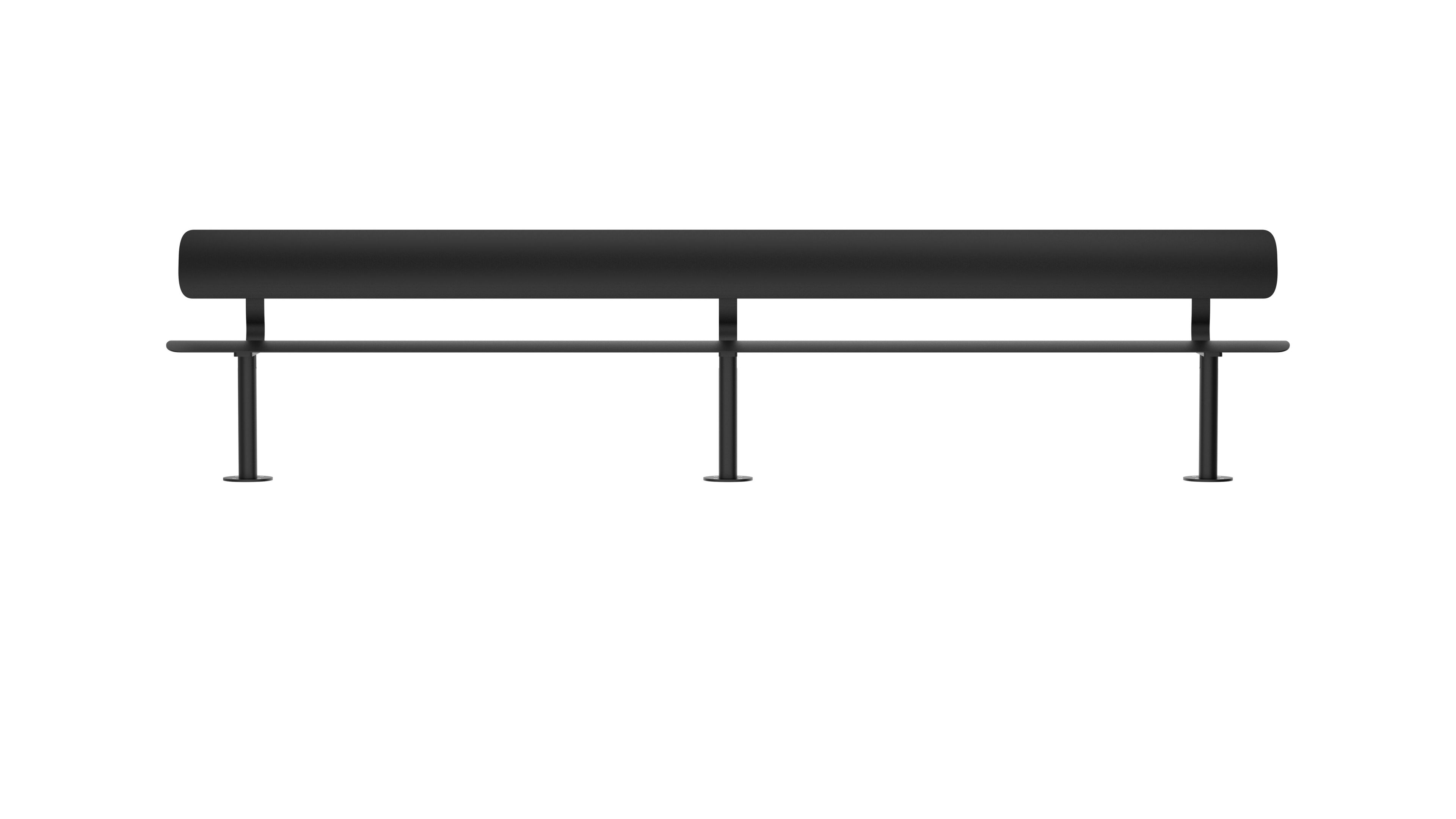 Стальная скамья с порошковым покрытием со спинкой FUNCTIONALS BEN ARCH-00041367 - Вид №100