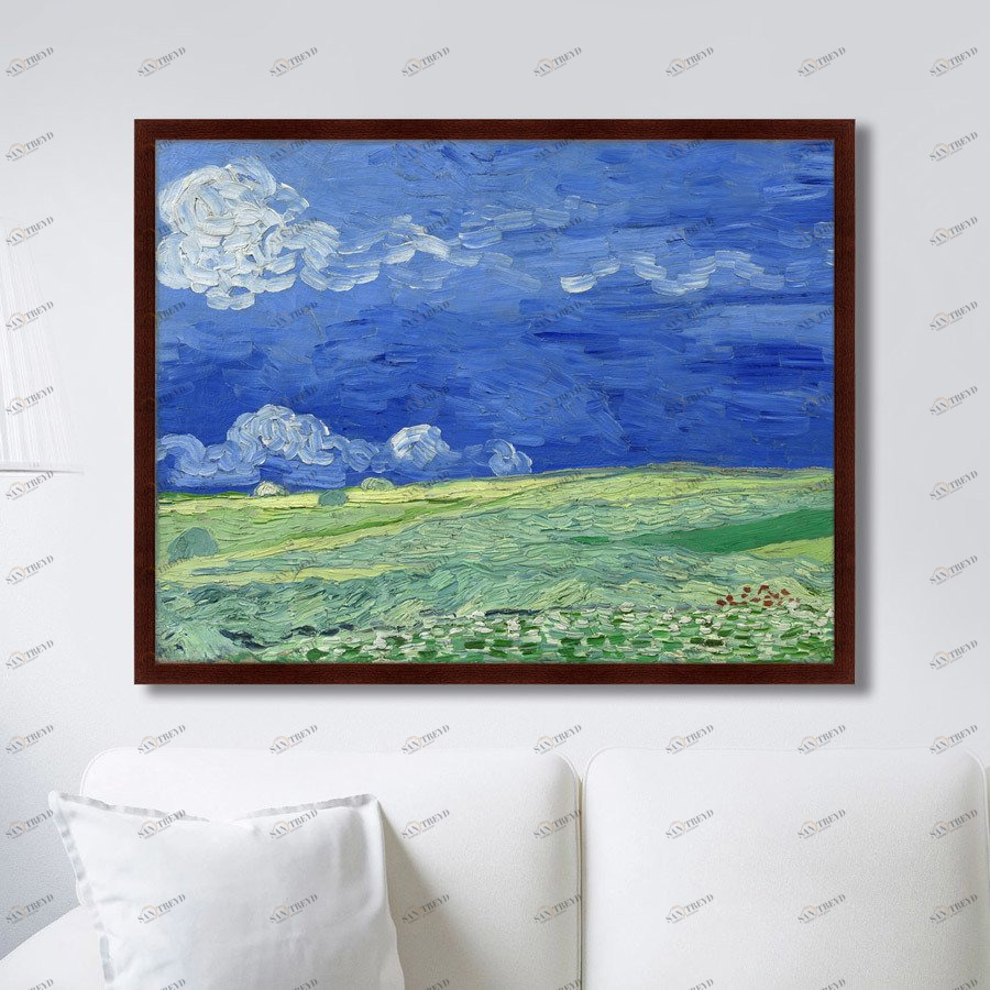 Картина: Wheatfields under Thunderclouds, 1890г. КАРТИНЫ В КВАРТИРУ  264166 Разноцветный 